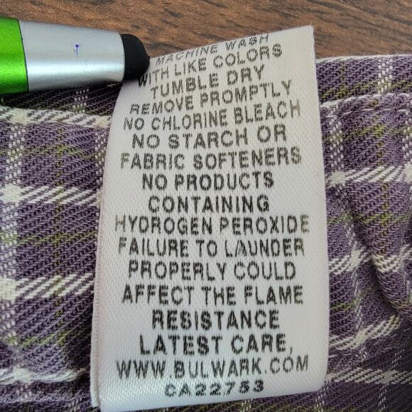 Bulwark FR Flame Resistant Button Shirt Protective Apparel 100% Cotton Sz L Work - Picture 7 of 9